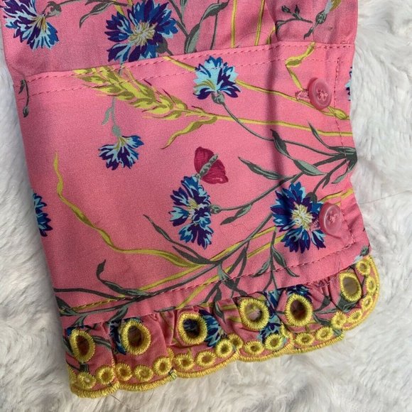 J Crew Cotton Poplin Ruffle Blouse In Liberty XXS - Picture 6 of 11